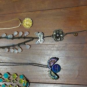 Lot of four fashion necklaces